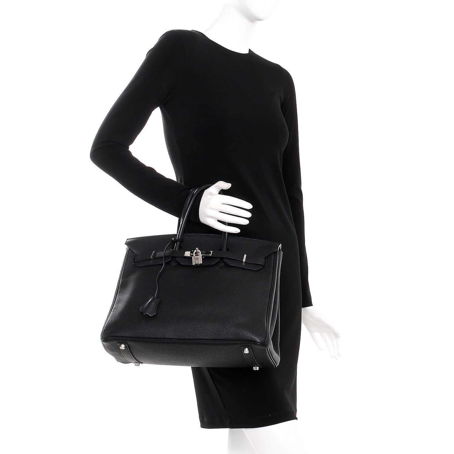 Hermes Taurillon Clemence Birkin 35 Black 2 of 37