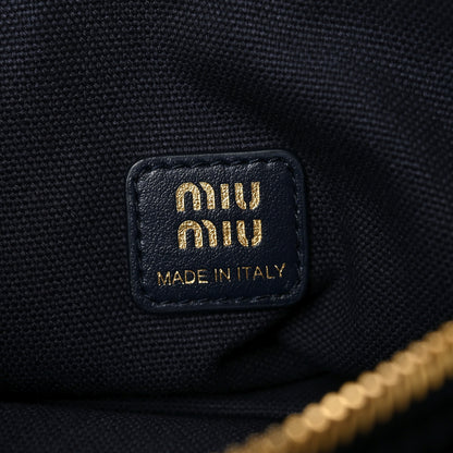 Miu Miu Velvet Pouch Bag Navy Amaranto 6 of 9