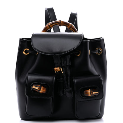 Gucci Calfskin Bamboo Backpack Black 1 of 10
