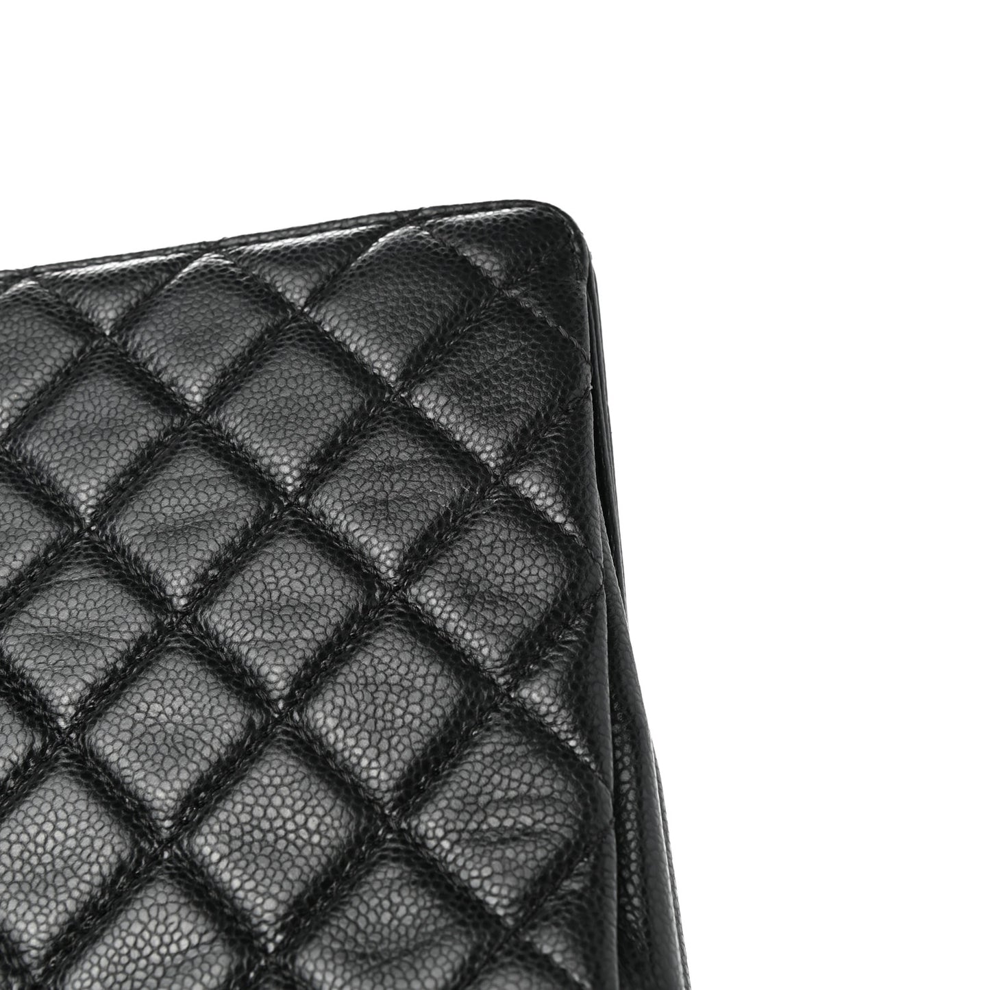 Caviar Quilted CC Clutch Black