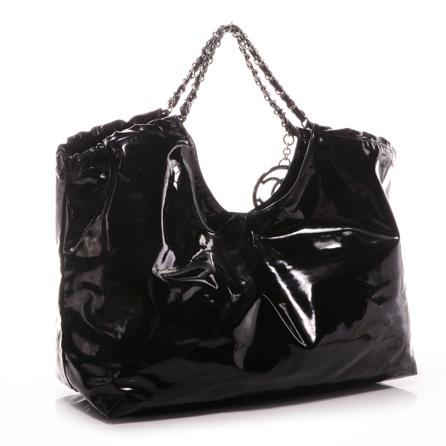 Chanel Vinyl XL Coco Cabas Black 3 of 7