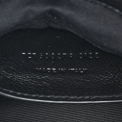 Saint Laurent Sheepskin Matelasse Chevron Monogram Monochrome Medium College Bag Black 8 of 14