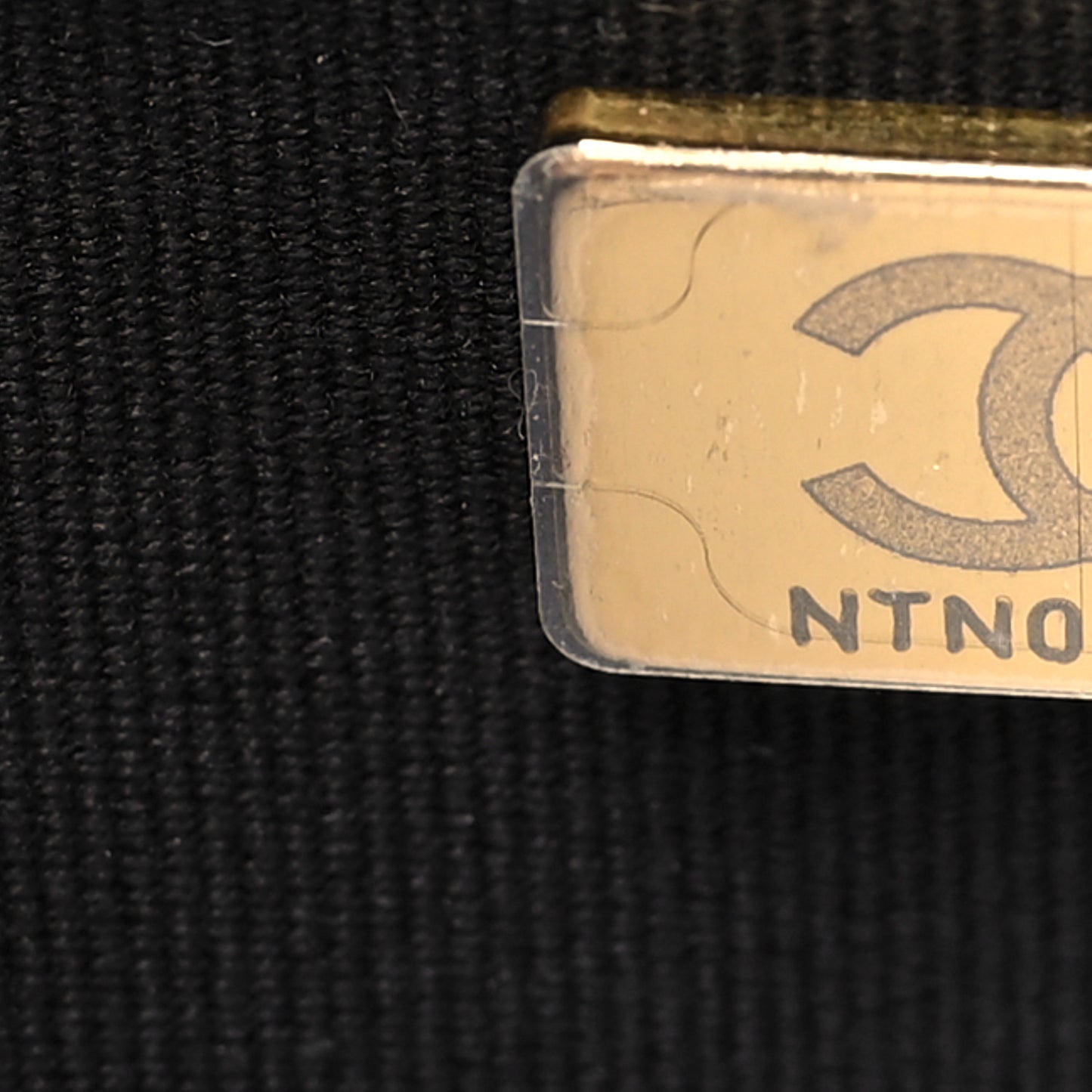 Shiny Lambskin Quilted Golden Links Wallet On Chain WOC Black