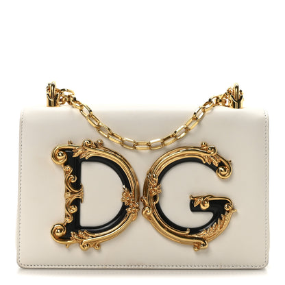 Dolce & Gabbana Calfskin DG Girls Phone Shoulder Bag White 1 of 9