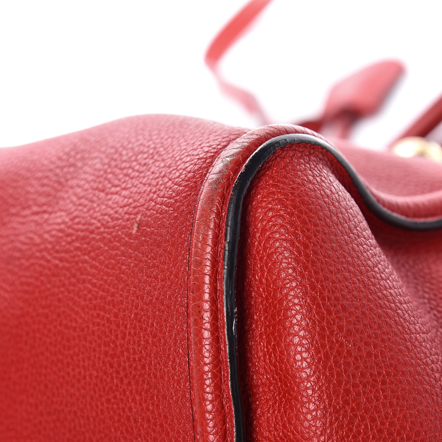 Alexander McQueen Pebbled Calfskin Small Skull Padlock Zip Around Tote Red 12 of 22