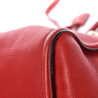 Alexander McQueen Pebbled Calfskin Small Skull Padlock Zip Around Tote Red 12 of 22