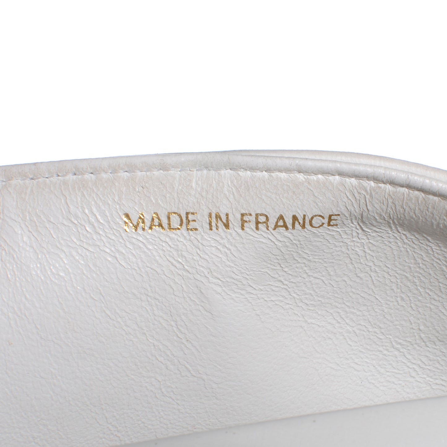 Lambskin Quilted Small Double Flap White