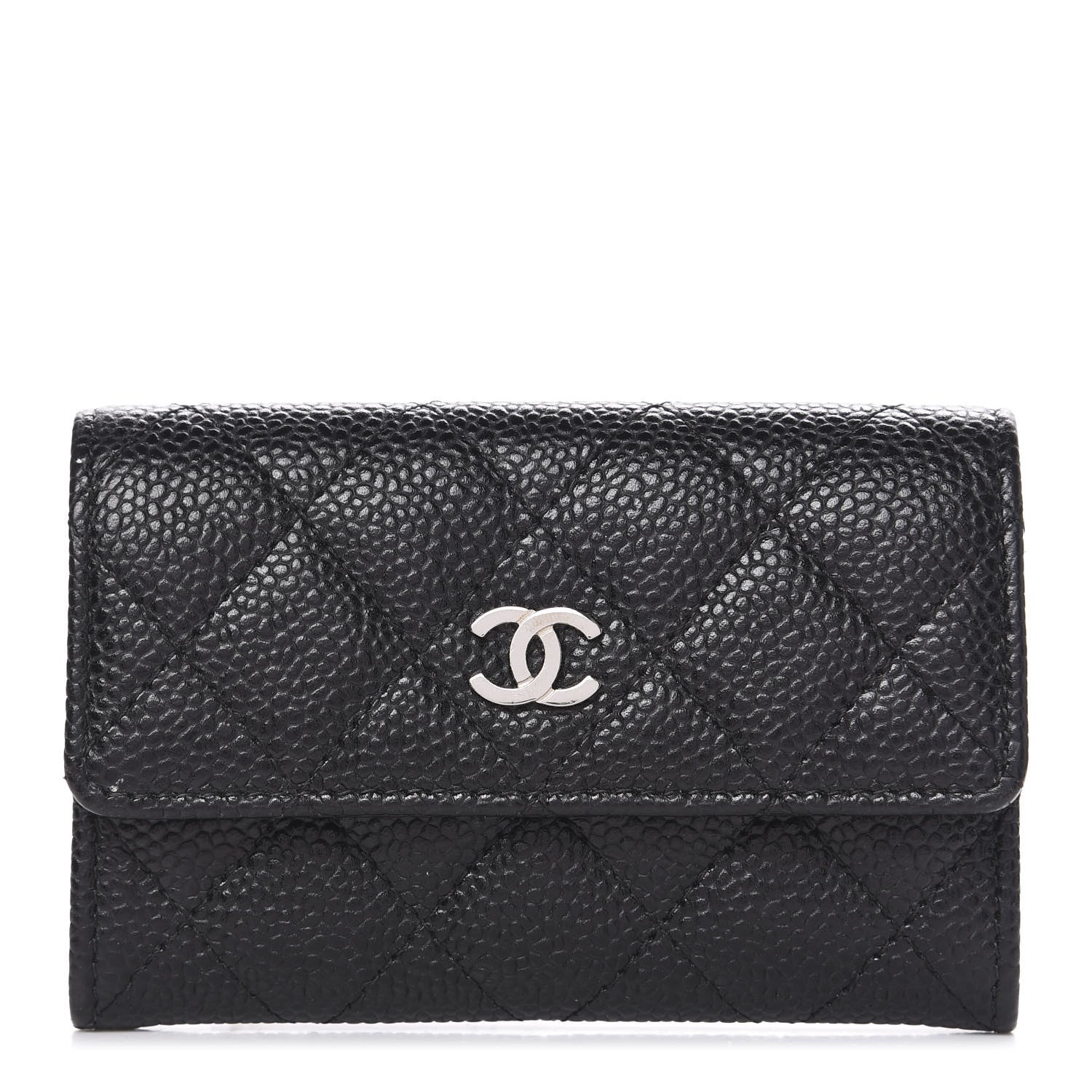 Chanel Caviar Quilted Flap Card Holder Black 1 of 10