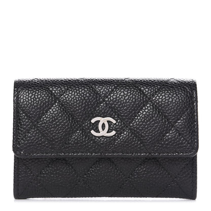 Chanel Caviar Quilted Flap Card Holder Black 1 of 10