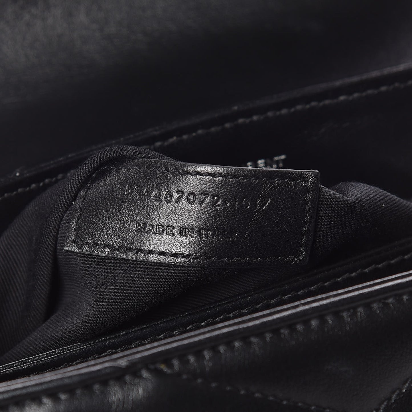 Calfskin Y Quilted Monogram Toy Loulou Crossbody Bag Black