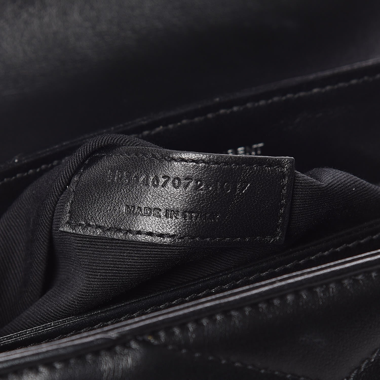 Saint Laurent Calfskin Y Quilted Monogram Toy Loulou Crossbody Bag Black 12 of 12