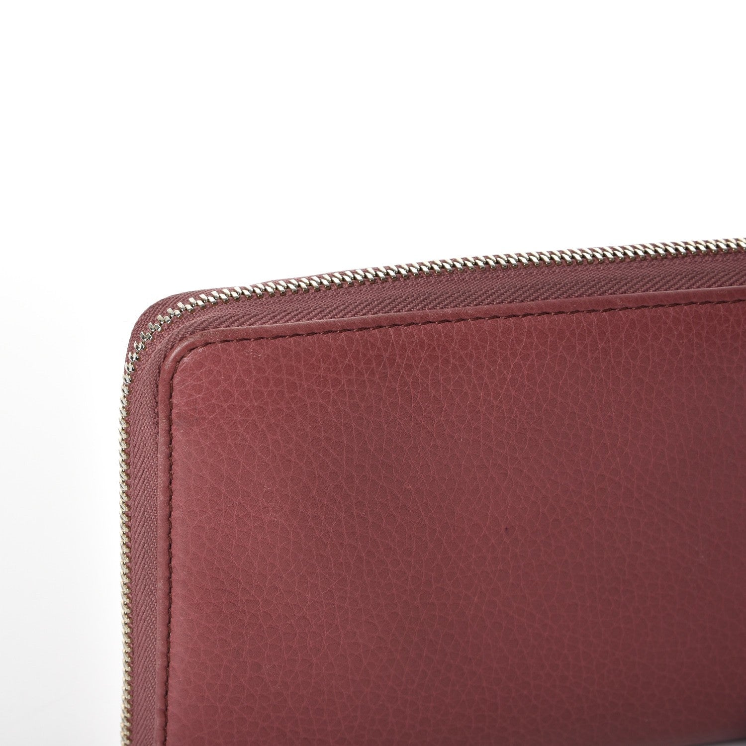 Gucci Pebbled Calfskin Soho Zip Around Wallet Peonia Flower 9 of 11