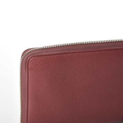 Gucci Pebbled Calfskin Soho Zip Around Wallet Peonia Flower 9 of 11