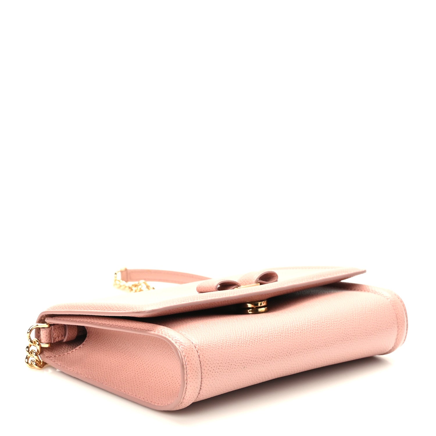Salvatore Ferragamo Hammered Calfskin Vara Bow Minibag Antique Rose 4 of 9