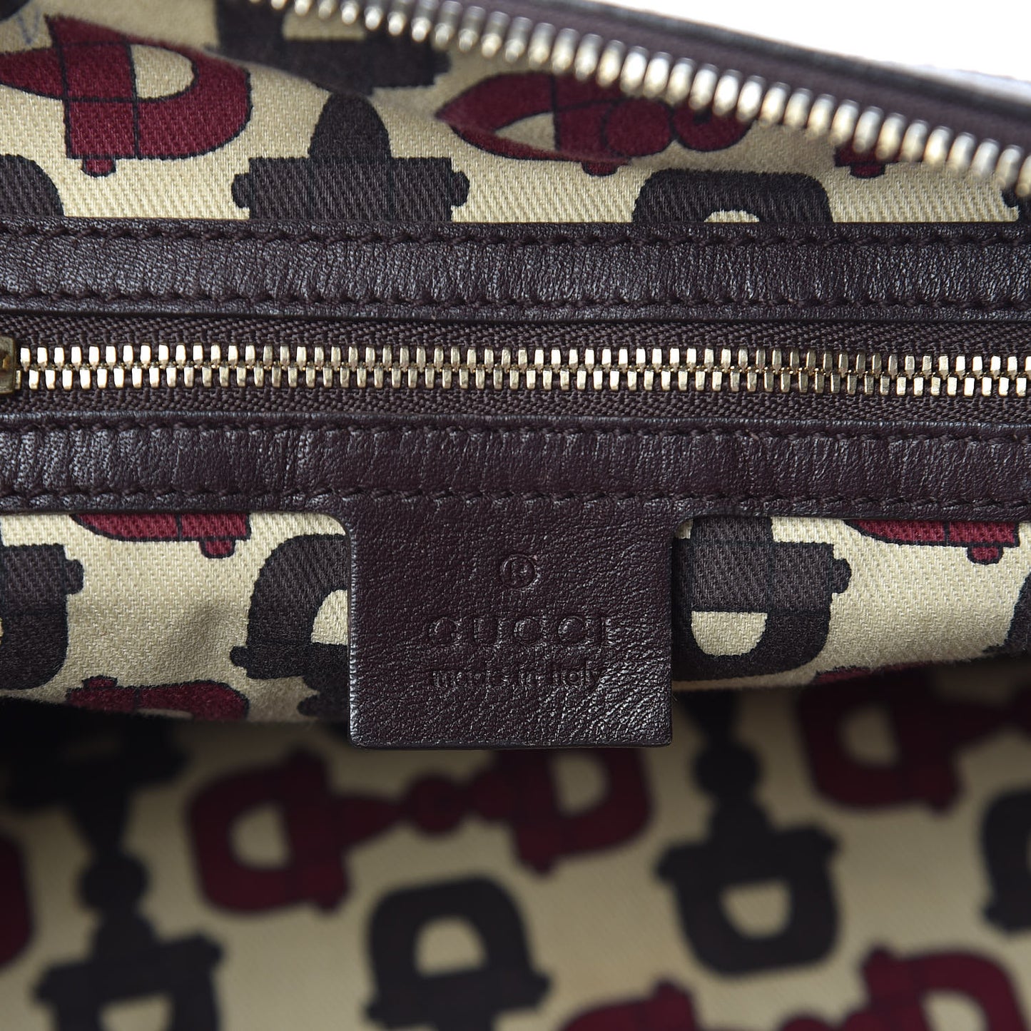 Guccissima Studded Web Pelham Shoulder Bag Dark Brown