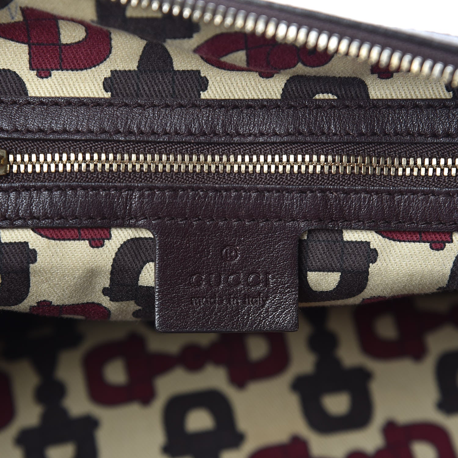 Gucci Guccissima Studded Web Pelham Shoulder Bag Dark Brown 8 of 10