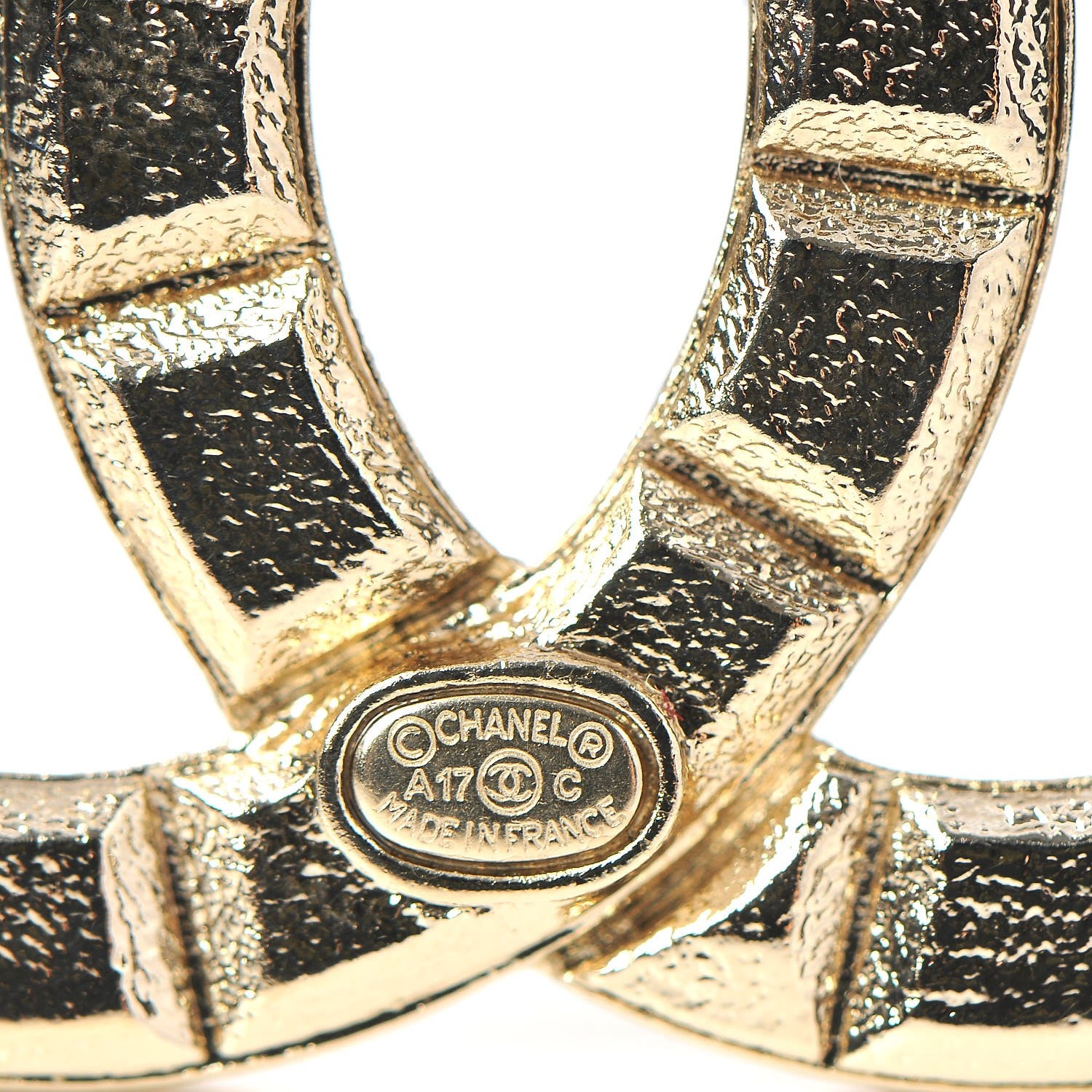 Chanel Studded CC Pin Brooch Gold 4 of 5