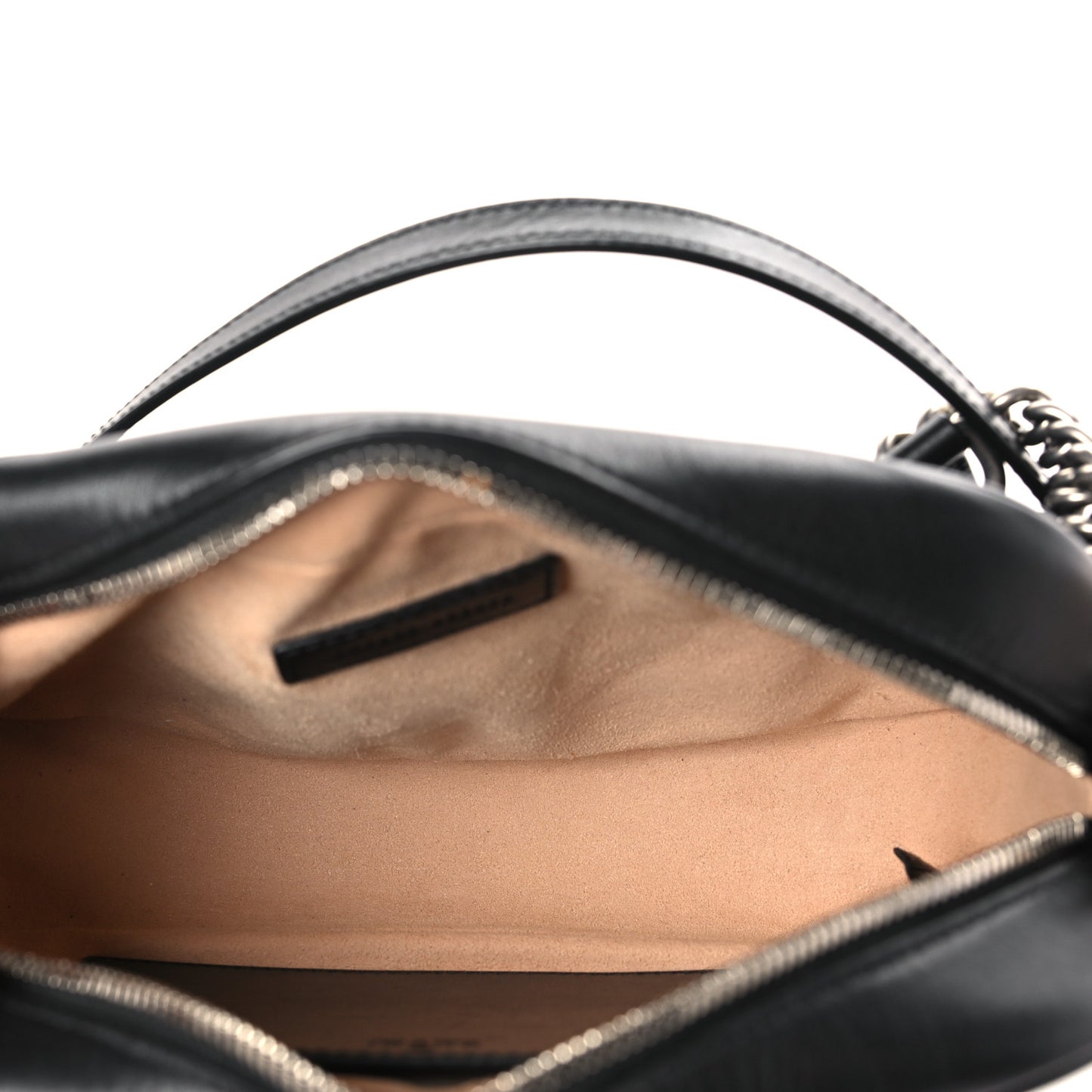 Calfskin Matelasse Aria Small GG Marmont Chain Shoulder Bag Black