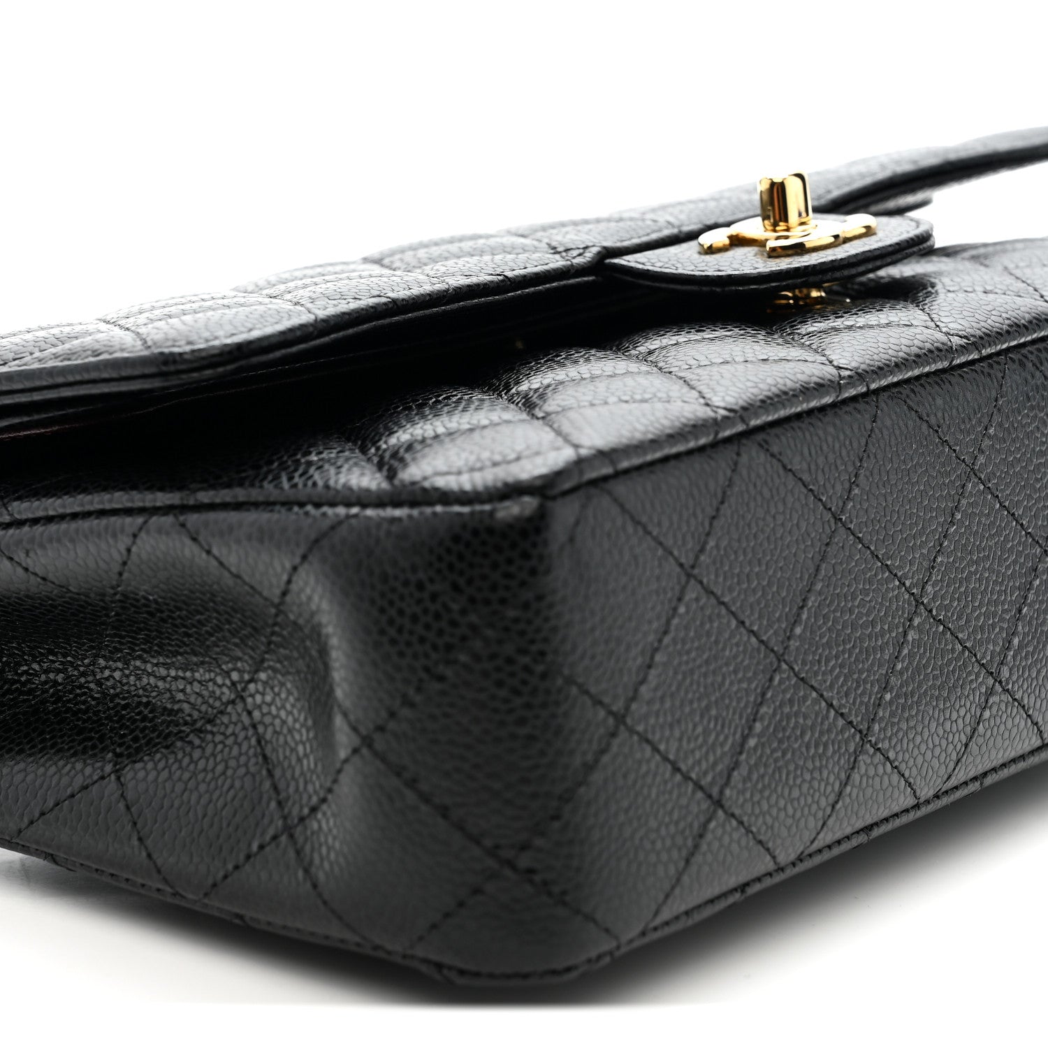 Chanel Caviar Quilted Medium Double Flap Black 9 of 10