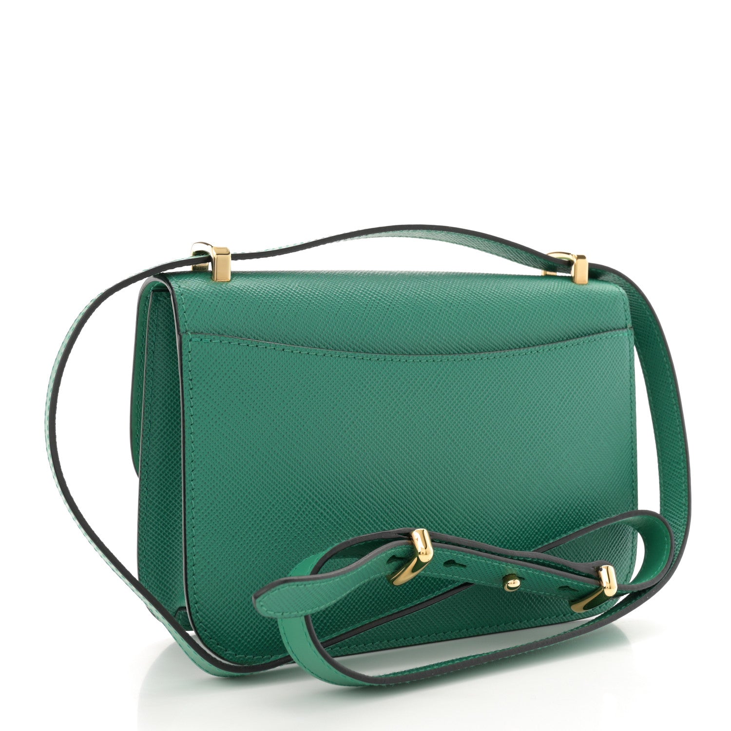 Prada Saffiano Cuir Triangle Embleme Flap Shoulder Bag Mango 3 of 12