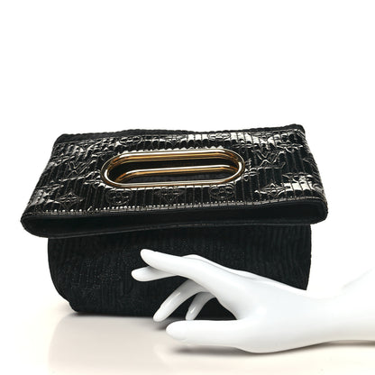 Louis Vuitton Suede Monogram Motard Afterdark Clutch Black 2 of 9