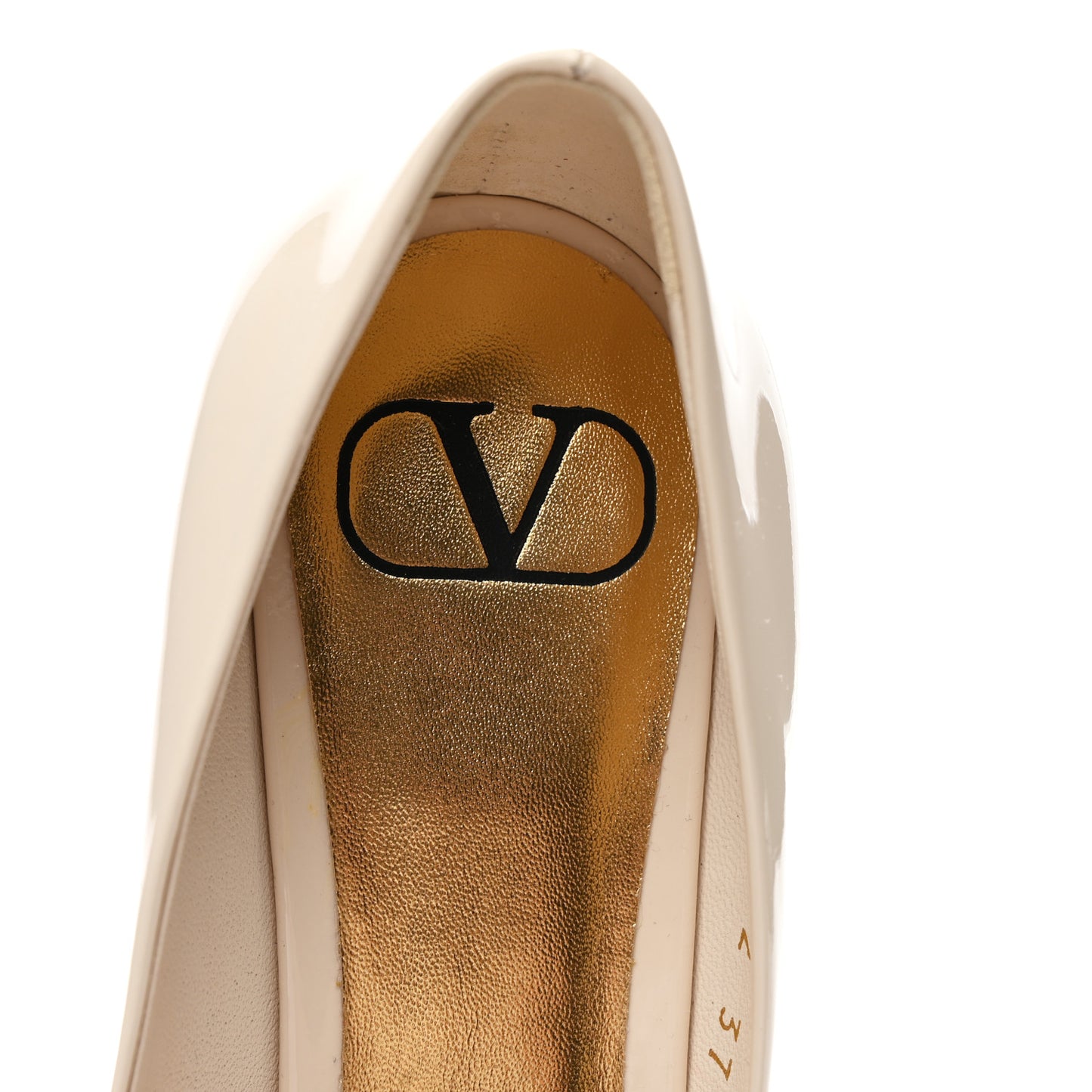 Patent Tonal One Stud Pumps 37 Ivory