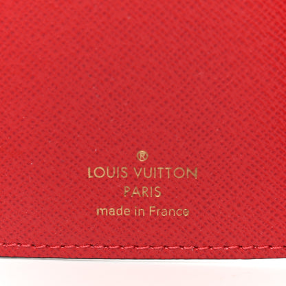 Louis Vuitton Damier Ebene Victorine Wallet Red 6 of 8