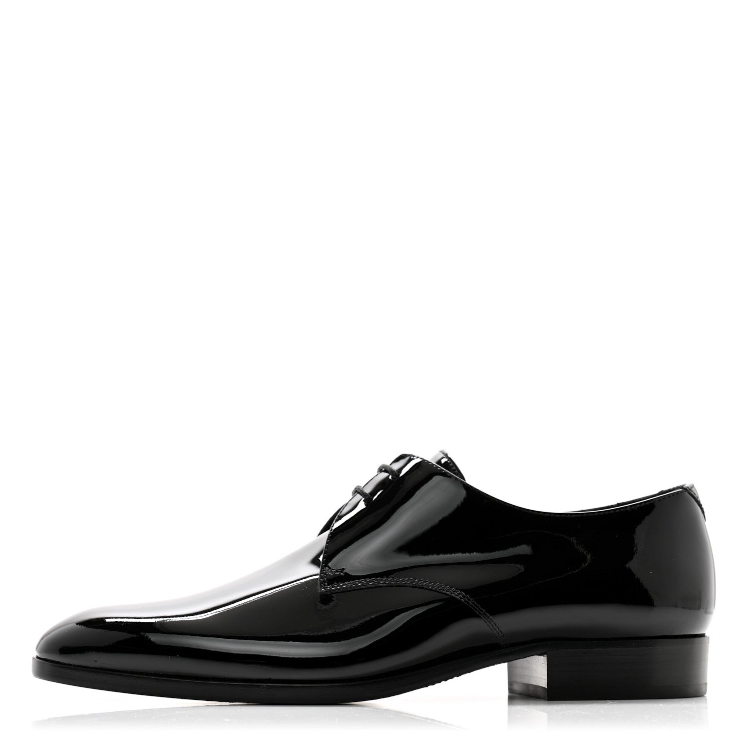 Saint Laurent Patent Lace Up Wyatt 25 Derby Shoes 40.5 Black 1 of 11