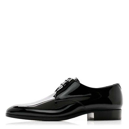 Saint Laurent Patent Lace Up Wyatt 25 Derby Shoes 40.5 Black 1 of 11