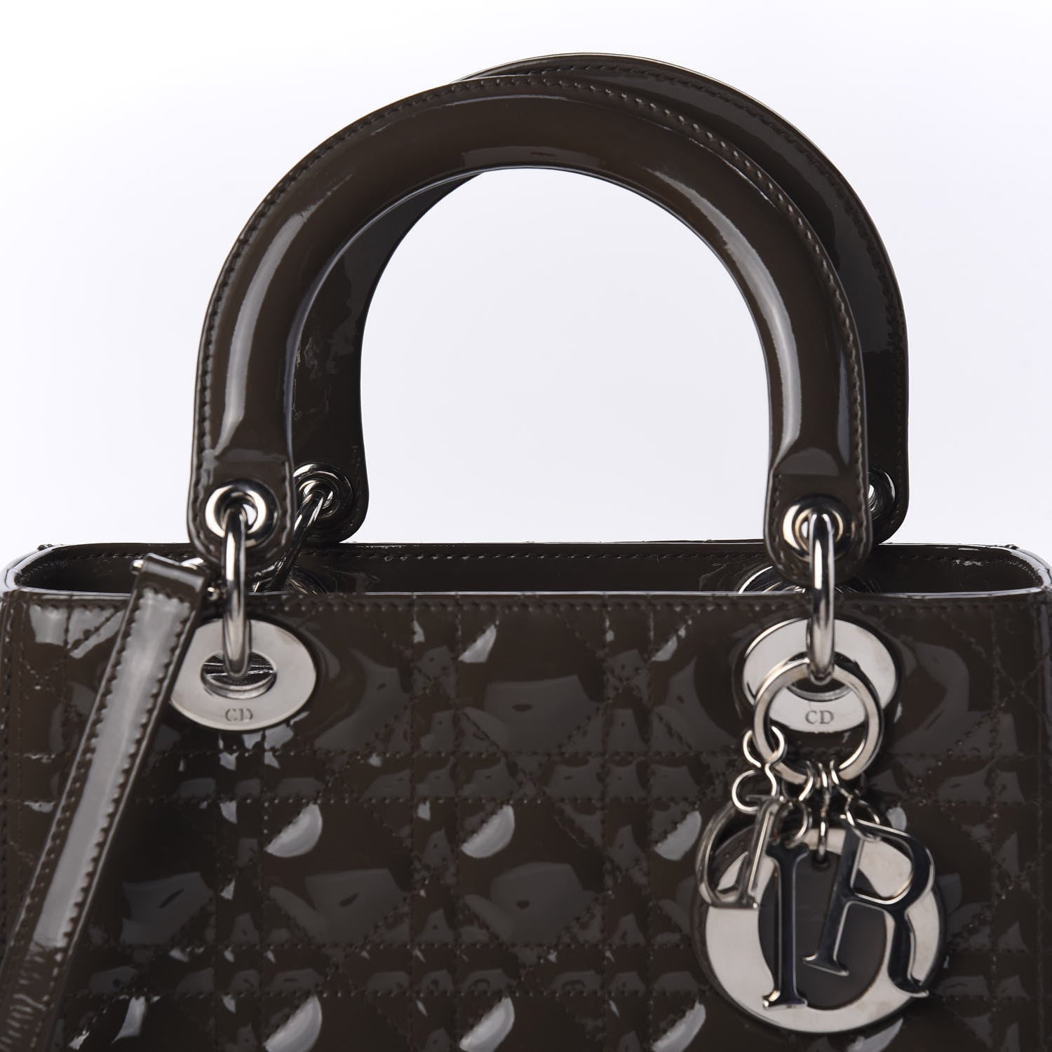 Christian Dior Patent Cannage Medium Lady Dior Dark Brown 9 of 9