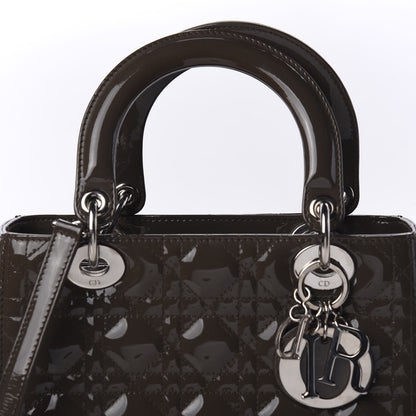 Christian Dior Patent Cannage Medium Lady Dior Dark Brown 9 of 9
