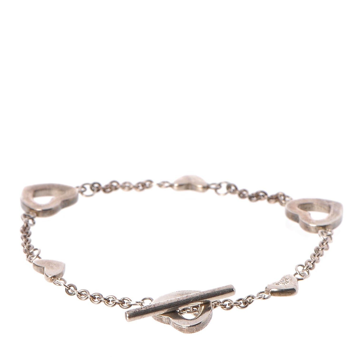 Tiffany Sterling Silver Heart Toggle Bracelet 3 of 6