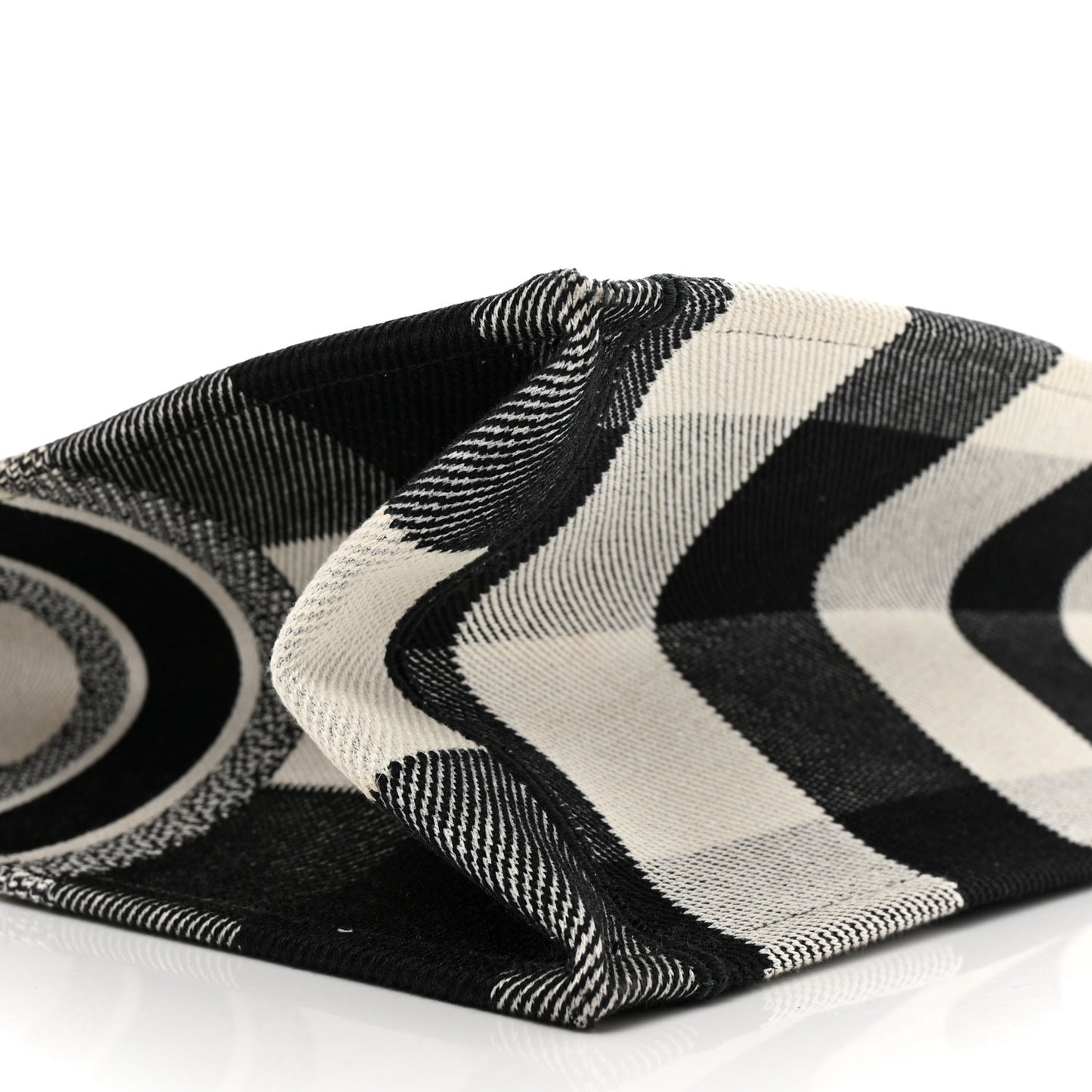 Canvas Embroidered Checkered Book Tote Black White