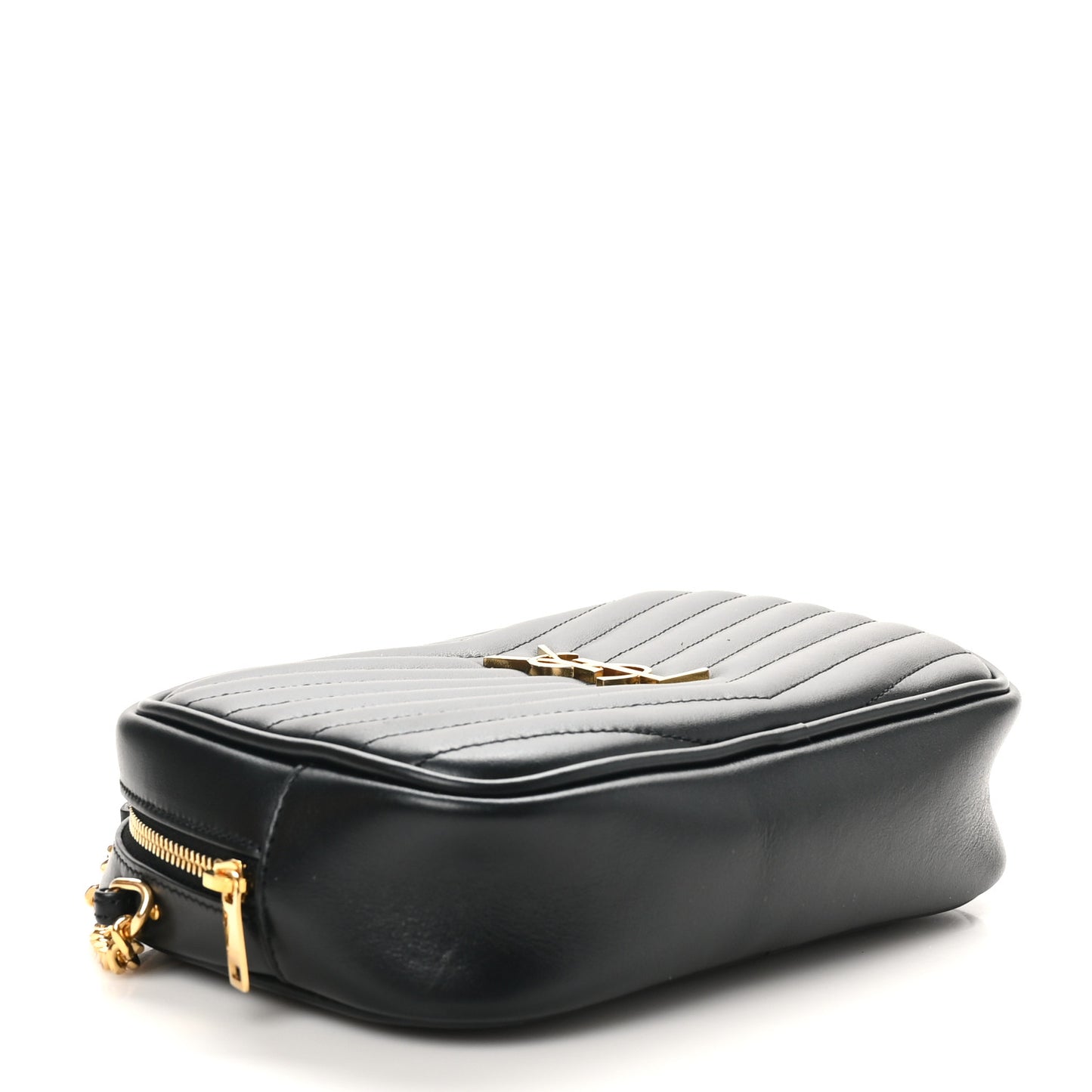 Calfskin Matelasse Monogram Mini Lou Camera Bag Black