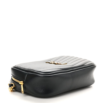 Saint Laurent Calfskin Matelasse Monogram Mini Lou Camera Bag Black 4 of 11
