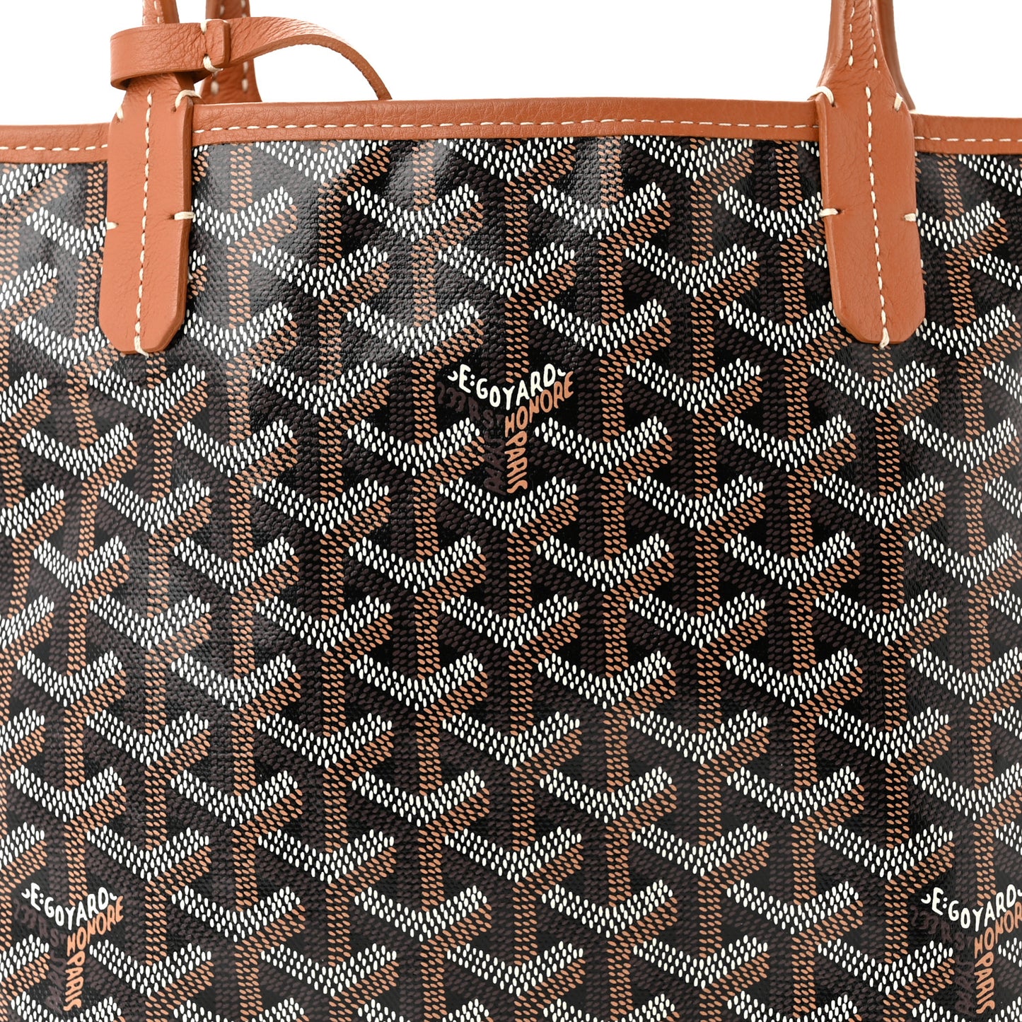 Goyardine Reversible Mini Anjou Black Gold