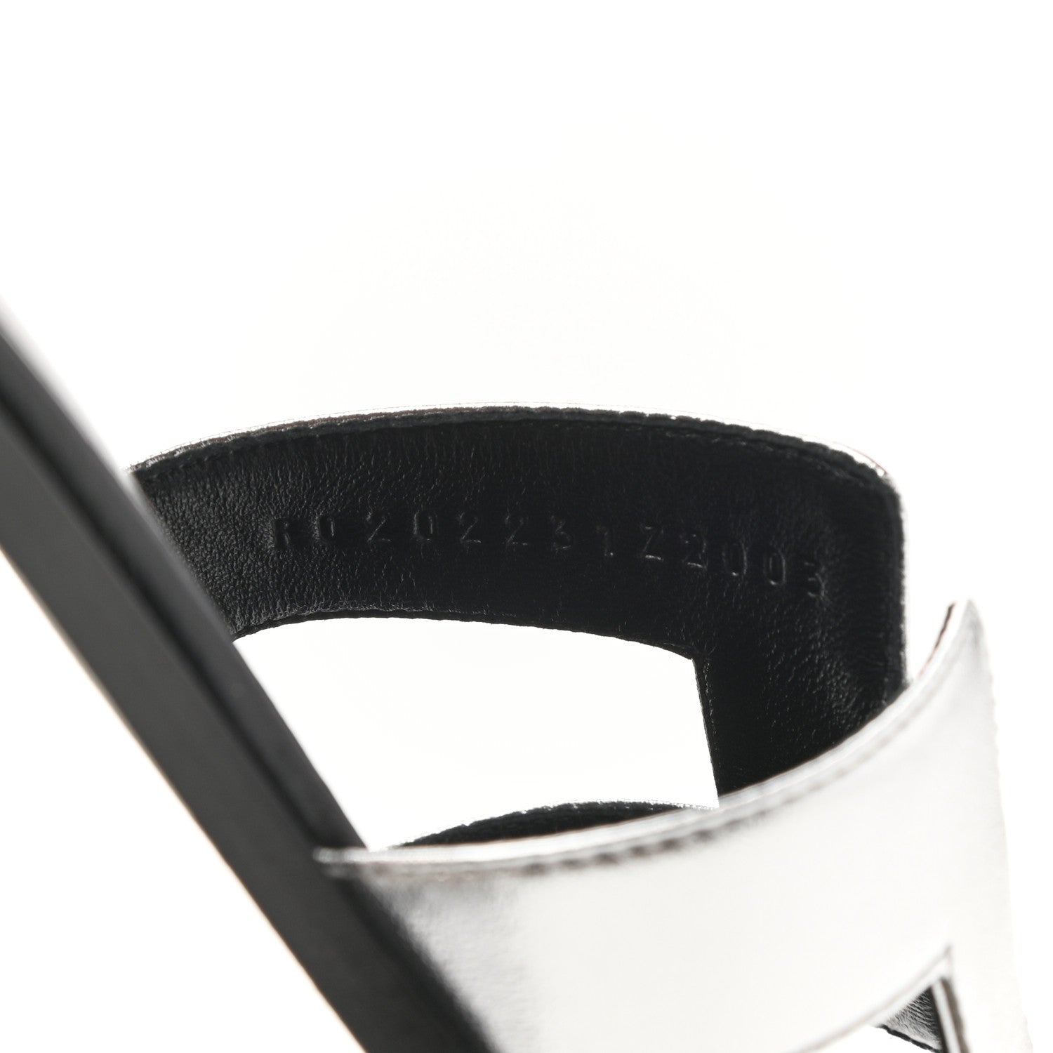 Hermes Metallic Nappa Calfskin Oran Sandals 36 Argent 8 of 10