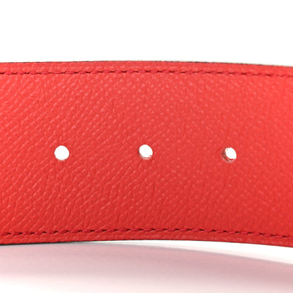 Hermes Epsom 40mm Idem Belt 85 Rouge Casaque Rose Jaipur 4 of 6