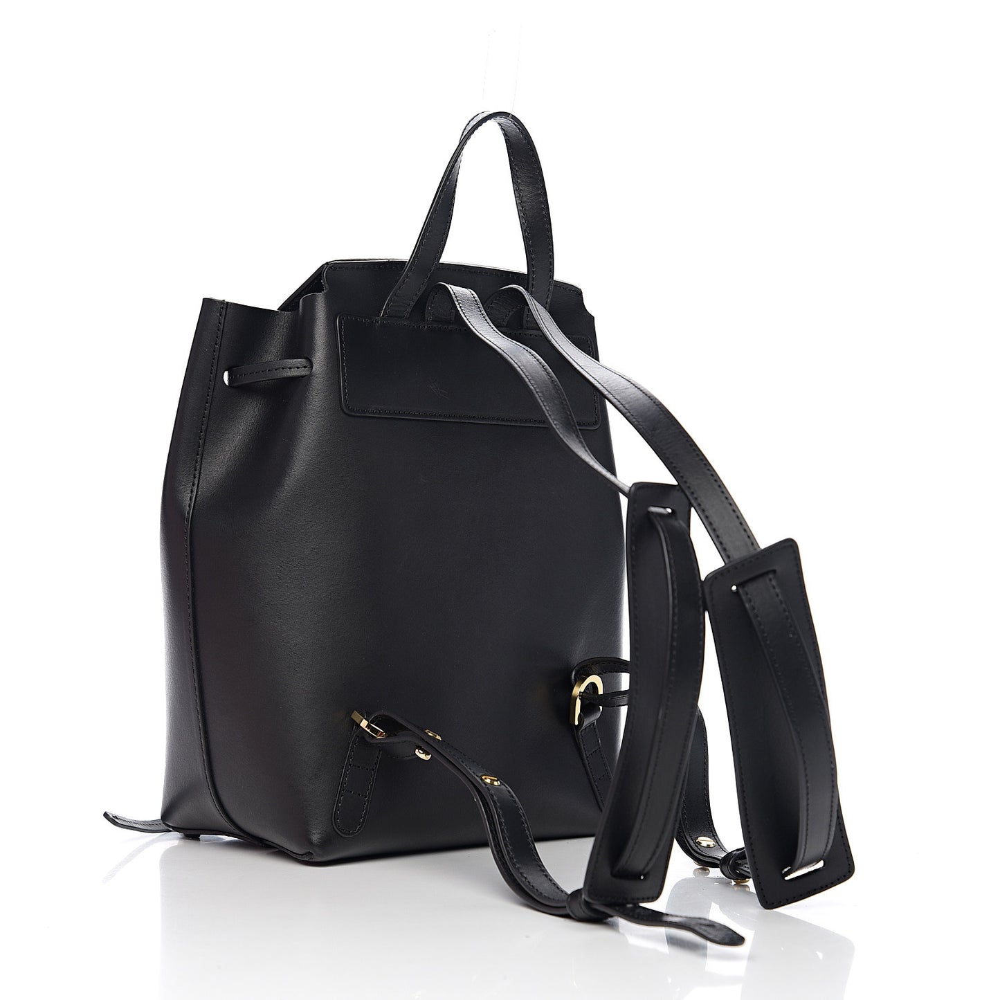 Calfskin Mini Backpack Bag Black