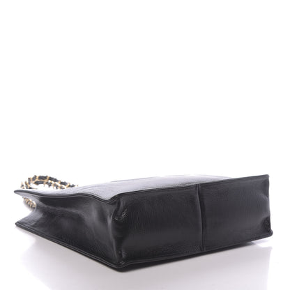 Chanel Shiny Aged Calfskin North South Shopping Bag Black 4 of 10