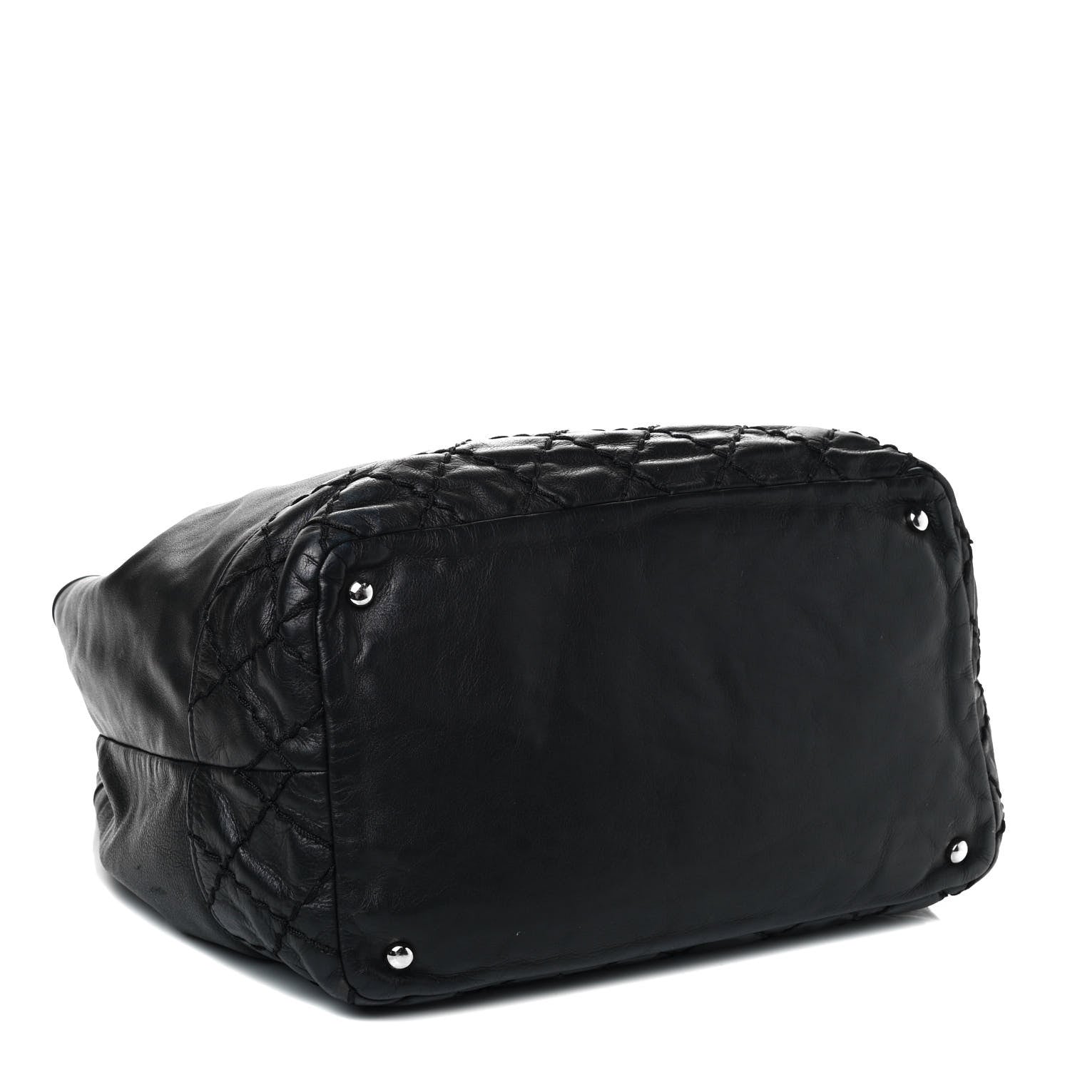 Chanel Calfskin Drawstring CC Bucket Bag Black 3 of 4