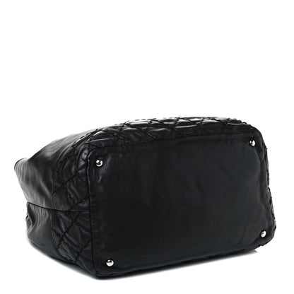 Chanel Calfskin Drawstring CC Bucket Bag Black 3 of 4
