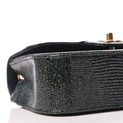 Chanel Lizard Mini Rectangular Flap Dark Green 8 of 9