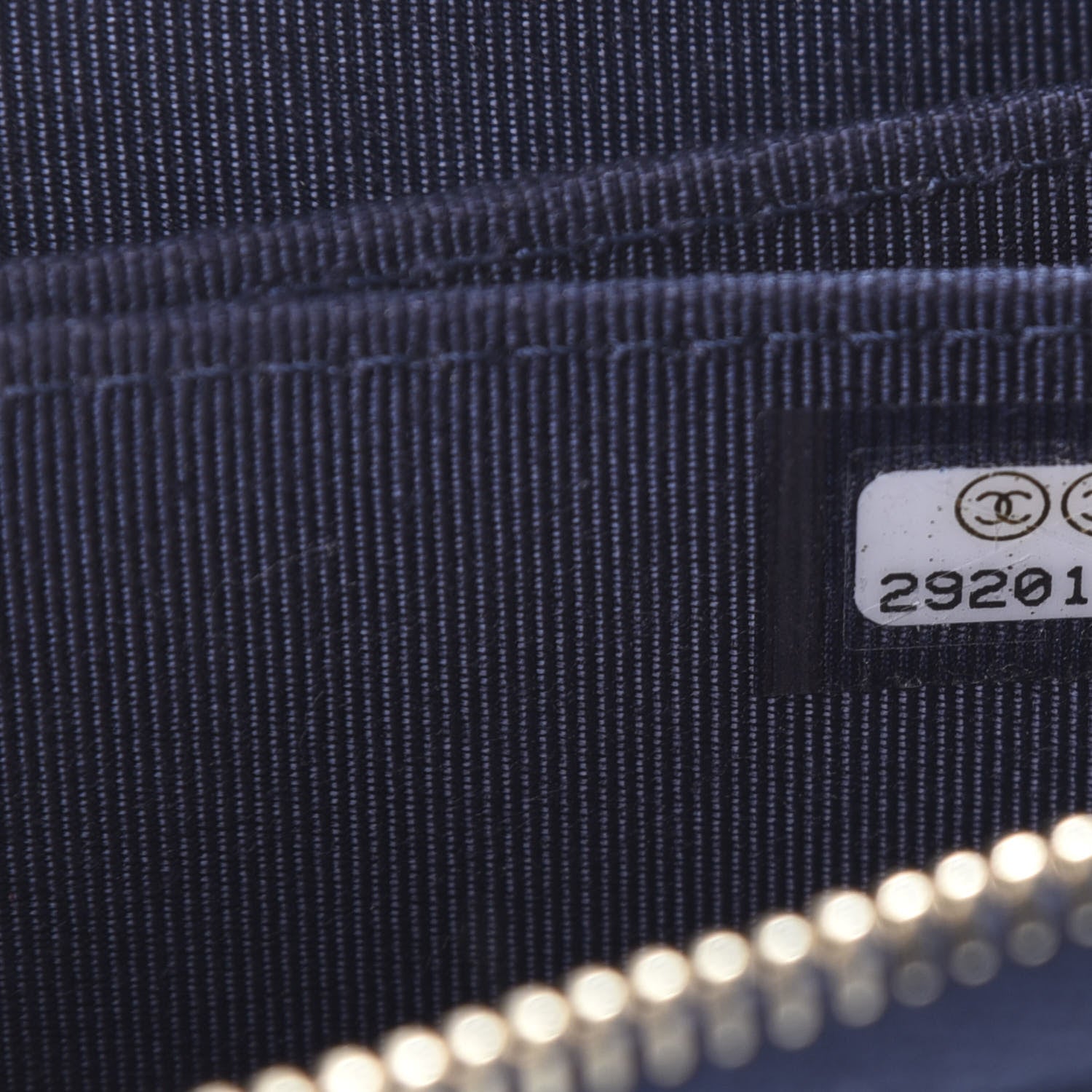 Chanel Caviar Quilted Zip Coin Purse Dark Blue 7 of 7