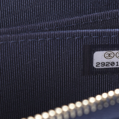 Chanel Caviar Quilted Zip Coin Purse Dark Blue 7 of 7