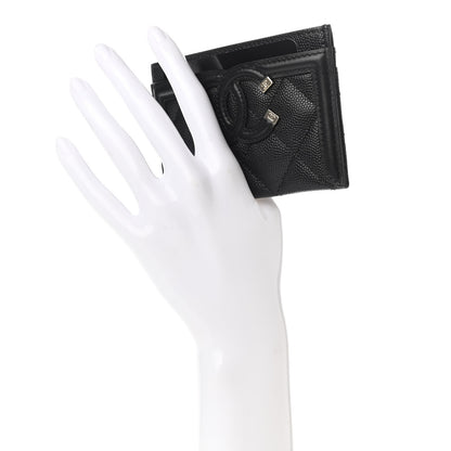 Chanel Caviar Quilted Filigree Card Holder Black 2 of 8