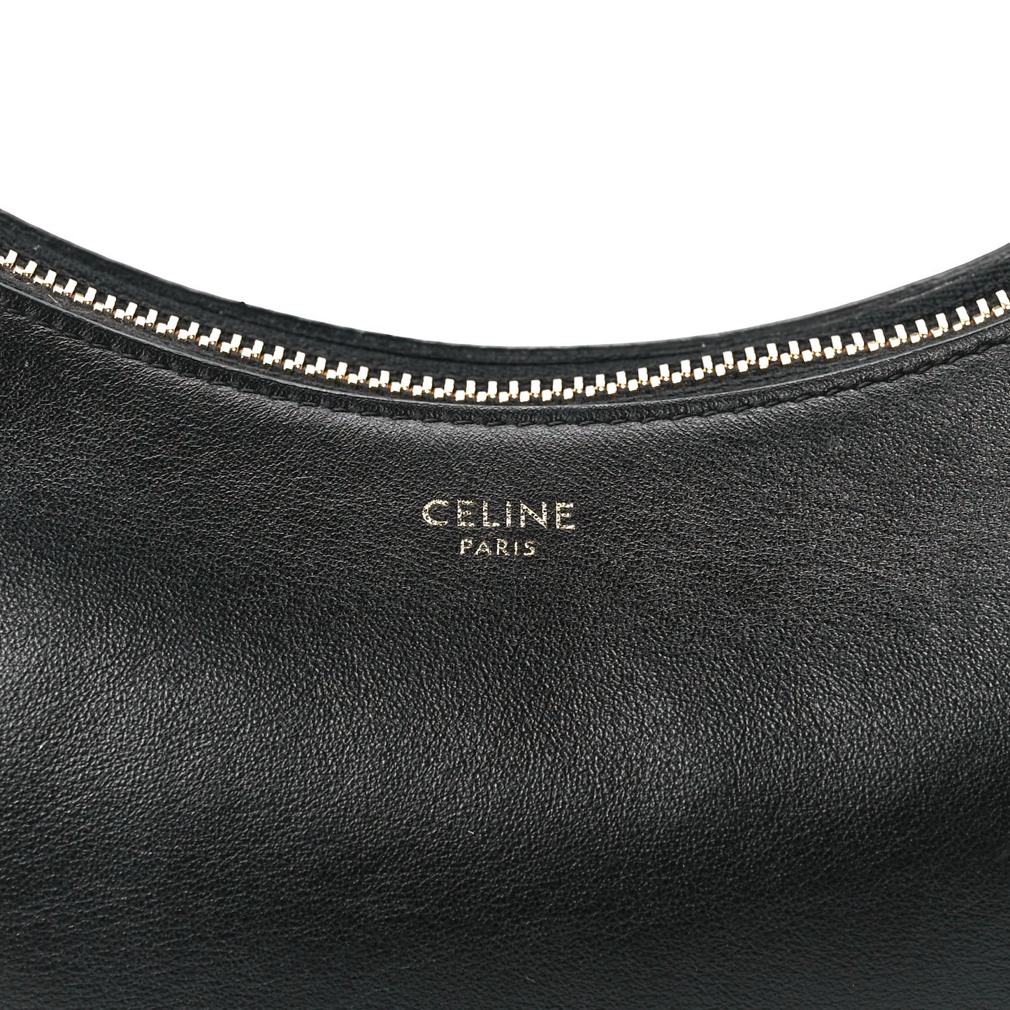 Smooth Calfskin Medium Strap Ava Shoulder Bag Black