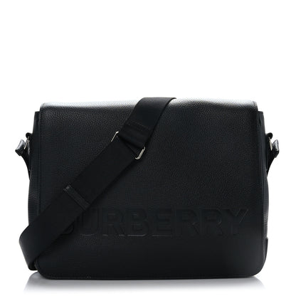 Burberry Grainy Calfskin Embossed Bruno Messenger Black 1 of 8