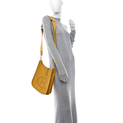 Hermes Taurillon Clemence Evelyne III PM Jaune Ambre 2 of 12