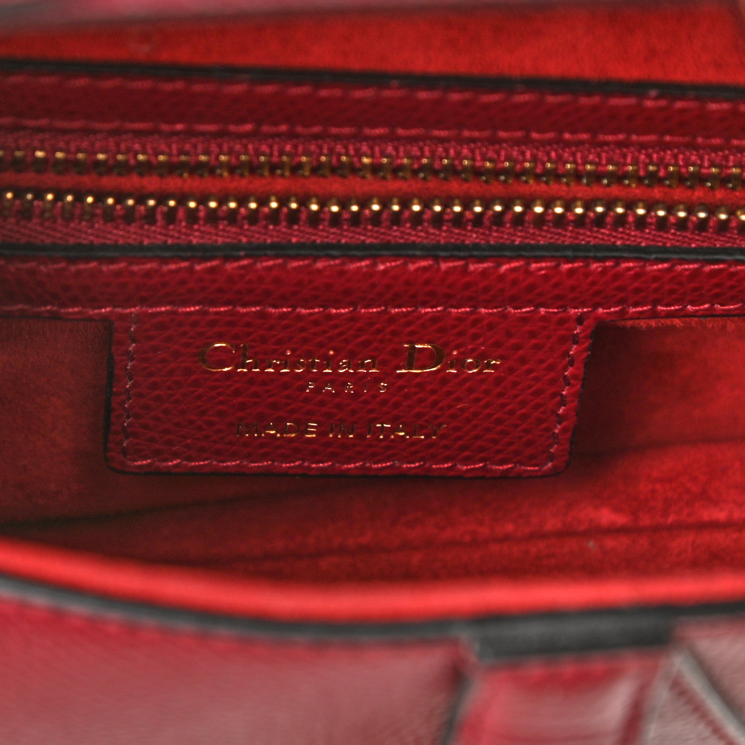 Christian Dior Grained Calfskin Saddle Bag Red 5 of 8